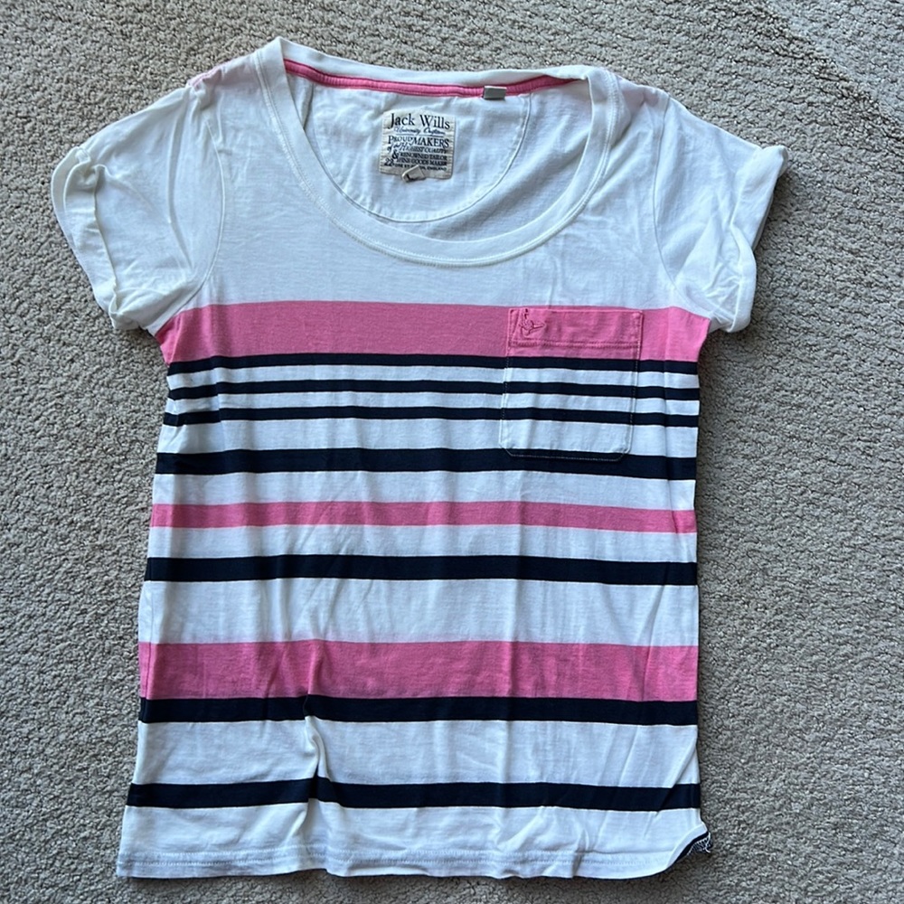 Jack Wills Shirt Pink and White